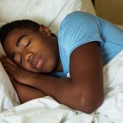 Teenage boy sleeping
