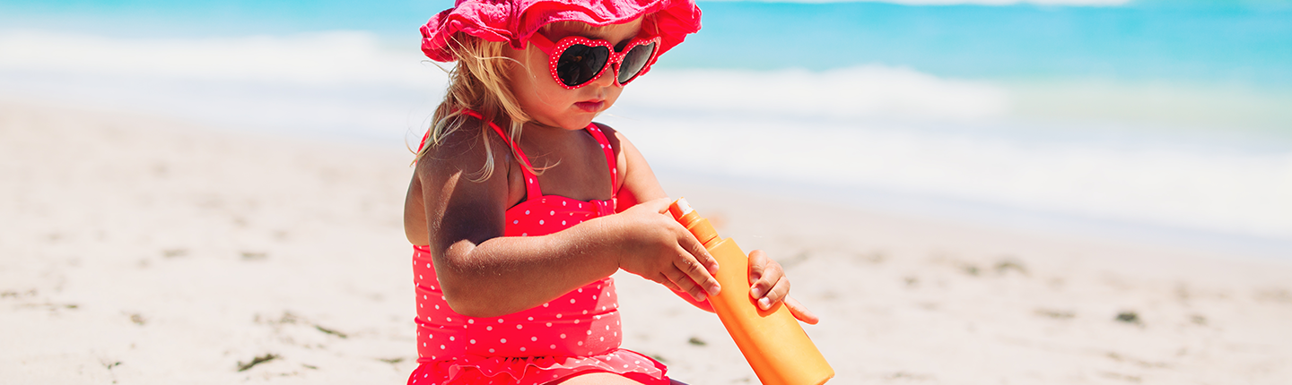 Little girl on beach