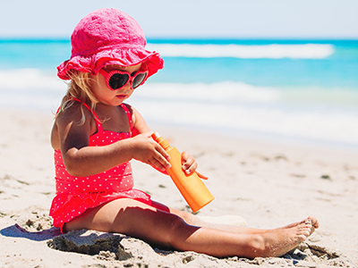 Little girl on beach