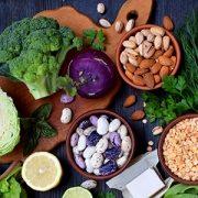 healthy vegetables and nuts