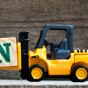 plastic forklift with block