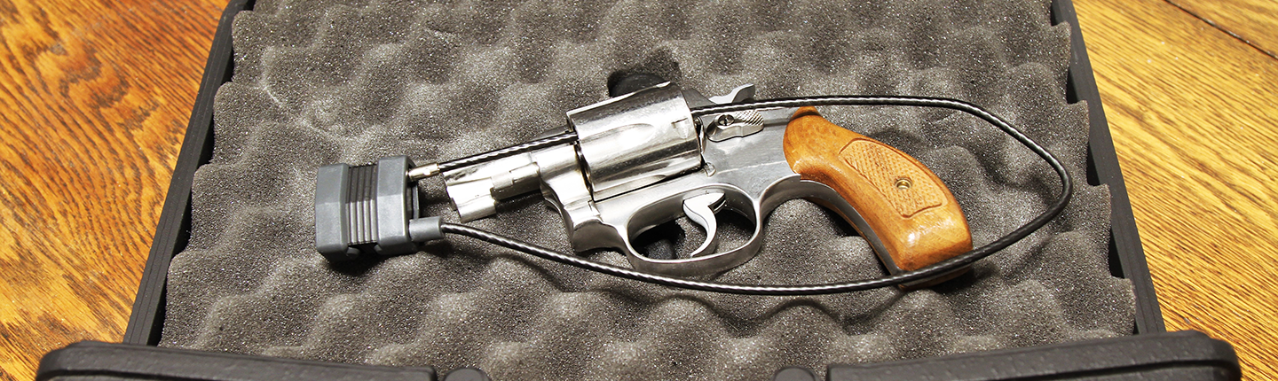 Revolver in lock case