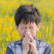 Little boy with allergies
