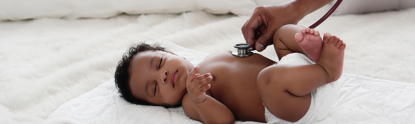 baby with stethoscope