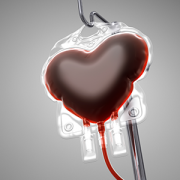 heart shaped blood bag