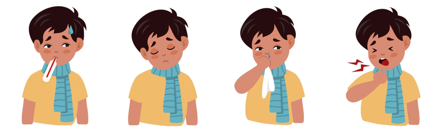 Disease for Kids icon. Mild cold