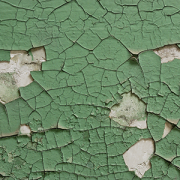 peeling green lead paint