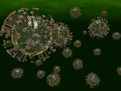 rendering of the omicron coronavirus variant