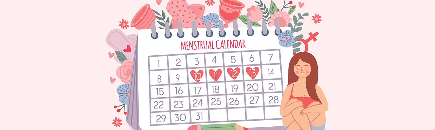 illustration of menstrual calendar