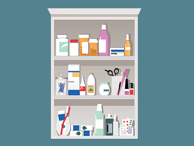 illustration of medicine cabinet