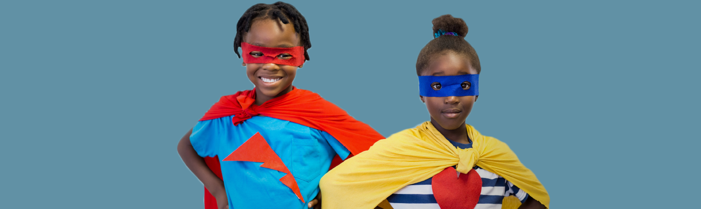 kids in super hero costumes