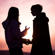 teen couple talking