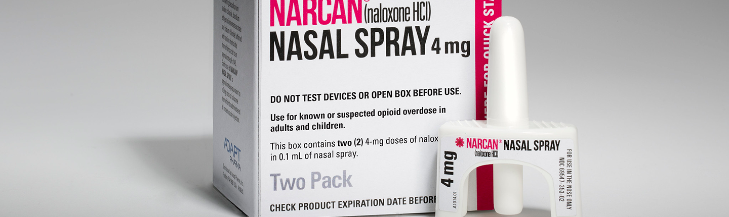 Box of Narcan nasal spray