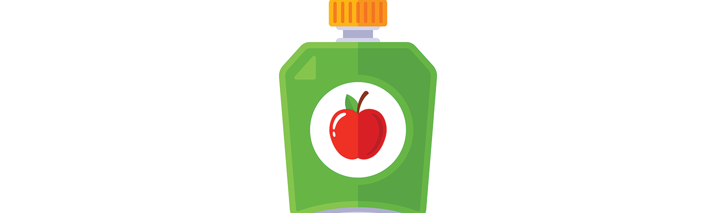 illustration of applesauce pouch