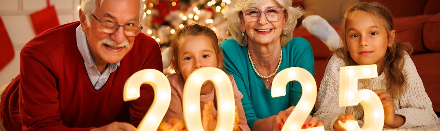 Family celebrating new year's 2025Family celebrating new year's 2025