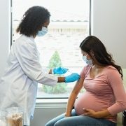 pregnant woman getting vaccine