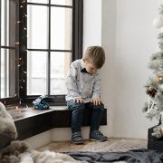 Sad boy at Christmas