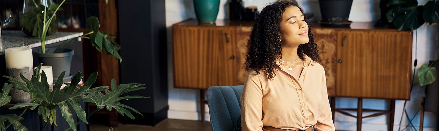 woman being mindful