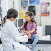 little girl at doctor's office