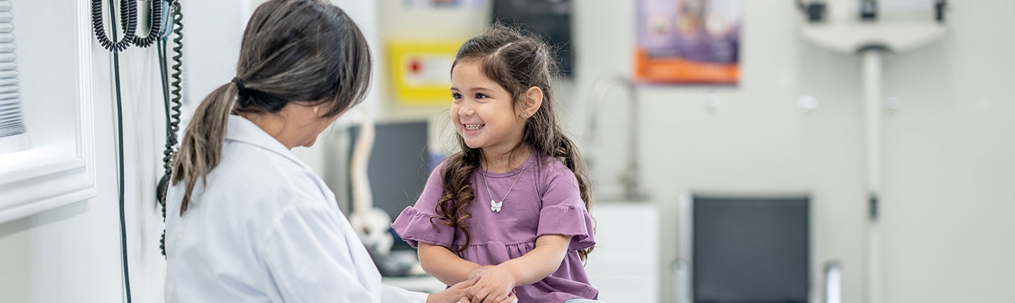 little girl at doctor's office