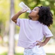 girl drinking water