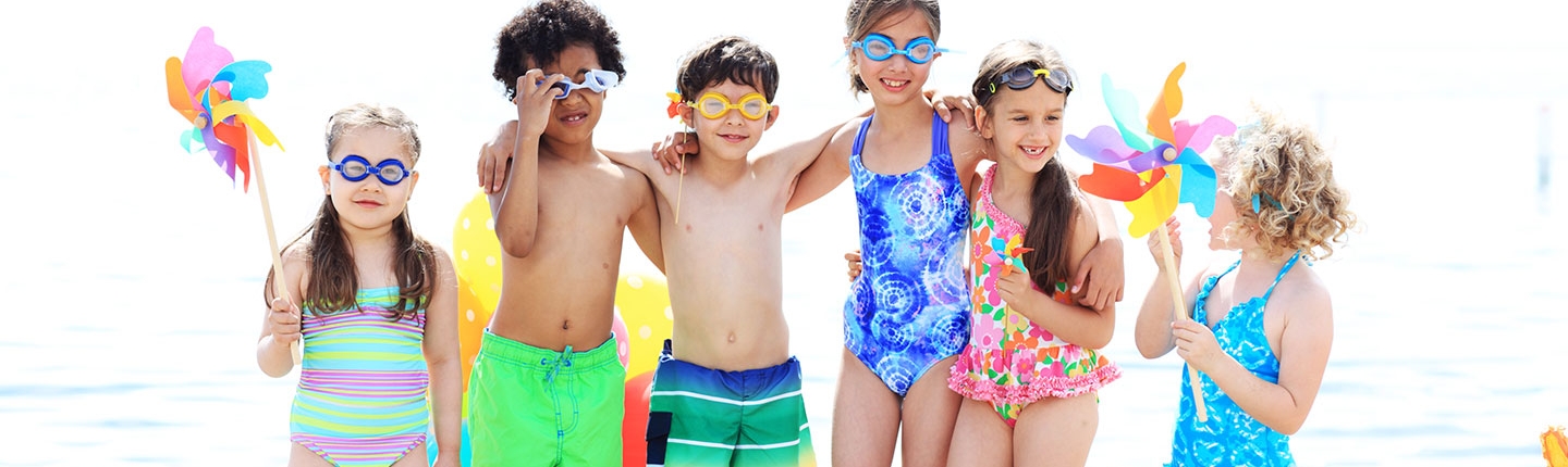 group of kids on the beach