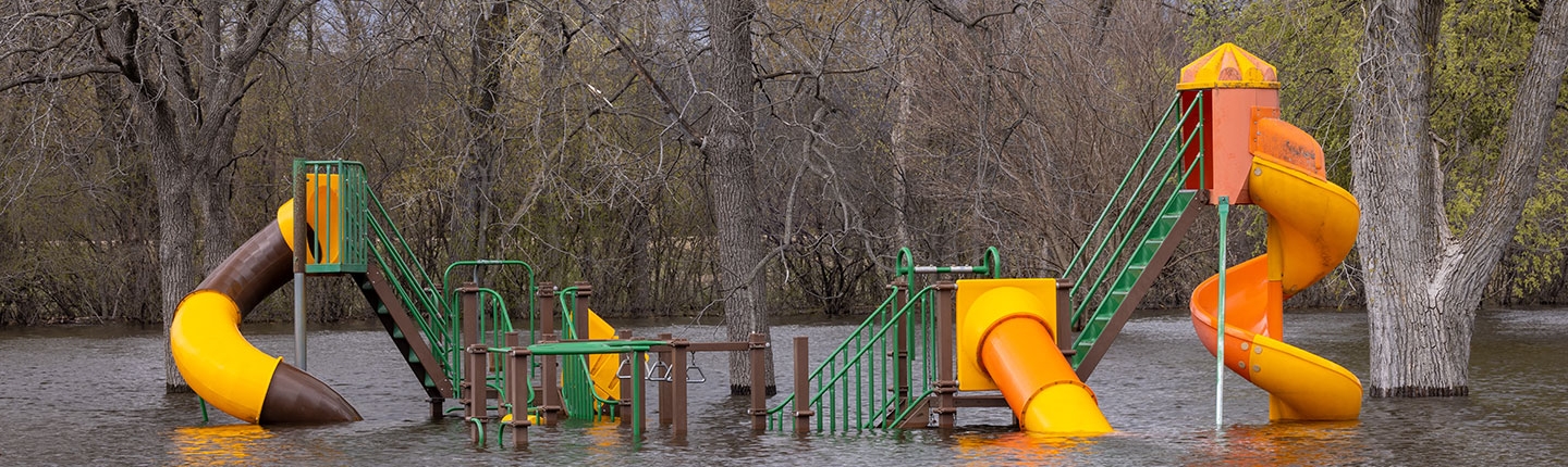 flooded playground