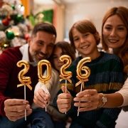 Family celebrating New Years 2026