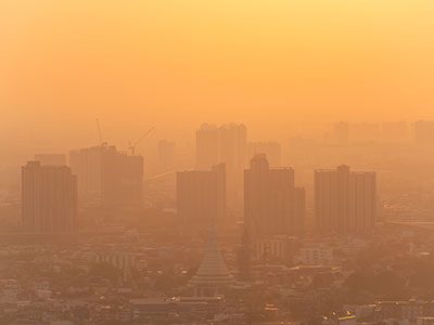 Smog over a city