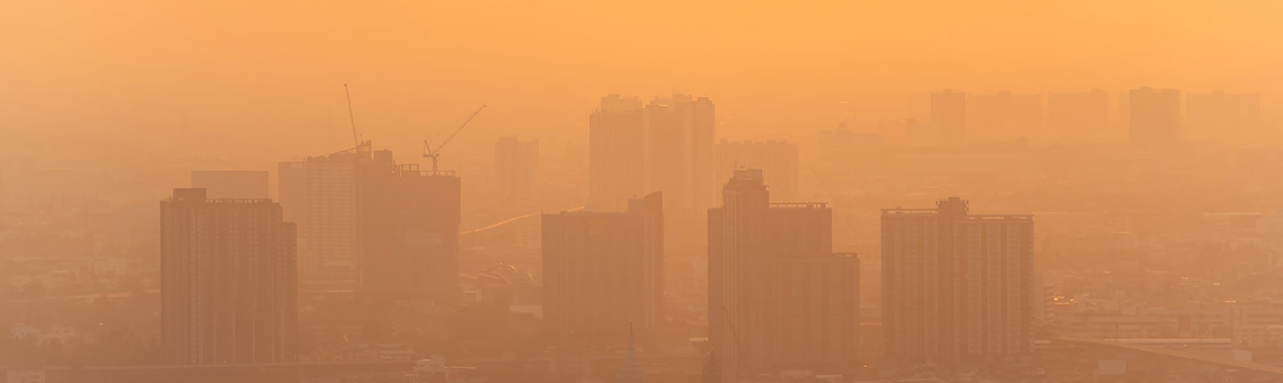 Smog over a city