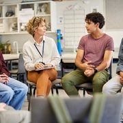 teens in group therapy