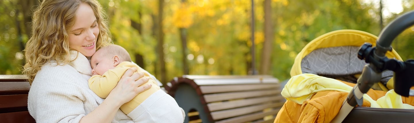 baby in autumn